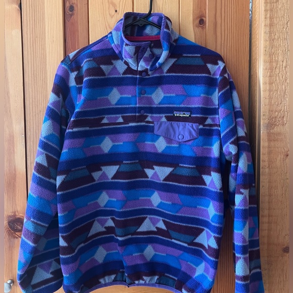 Patagonia Women's Medium Synchilla Snap-T Fleece Pullover Jacket Purple - Picture 1 of 6